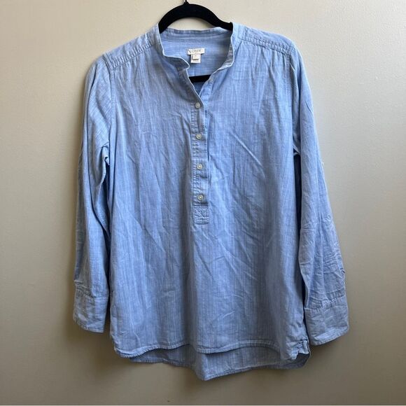 J. Crew Factory tunic cotton Chambray blouse Size S - Picture 1 of 3